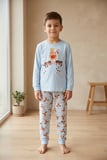 Lovely Deer Kutulu Çocuk Pijama Takımı Mavi