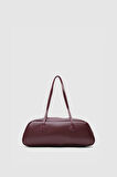 Velmi Mat Görünümlü El, Kol ve Omuz Çantası Bordo