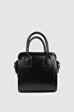 Civen Mat Görünümlü Çapraz Askılı El ve Kol Çantası Siyah