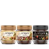 Gürsoy Sütlü Fındık Kreması 400g & Gürsoy Kakaolu Fındık Kreması 400g & Gürsoy Bitter Çikolatalı Kakaolu Fındık Kreması 400g