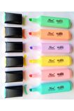 Pastel Renk Fosforlu Işaretleme Kalemi 6 Lı Set Fosfor6