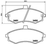 Hyundaı On Fren Balatası Hyundaı Elantra 01-03 Matrıx 02-07 Matrıx 07-> - Valeo 670781