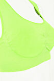 Neon Sarı Active  Kalın Askılı Seamless Sporcu Büstiyer
