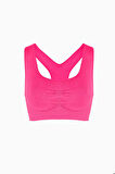 Neon Pembe Active  Kalın Askılı Seamless Sporcu Büstiyer