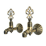 FKN LPD İkili Burmalı Antik Osmanlı Musluk