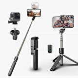Petinka Selfie Çubuğu 2 'si 1 Arada Fotoğraf Makinası Telefon Takılan 2.2m Uzayan Kumandalı Tripod