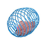 Petinka Kedi Oyuncağı Sıçrayan Spiral Yaylı Metal Fareli Kafes Kedi Oyun Topu 