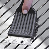Mangal BBQ Temizlik Fırçası Ergonomik Paslanmaz Çelik Kıllar Mangal Fırçası