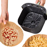 Air Fryer Pişirme Kağıdı Tek Kullanımlık 20cm Hava Fritöz Yağ Geçirmez Yapışmaz  50 Adet Yuvarlak Tabak
