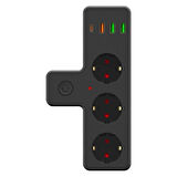 Grup Priz Termal Akım Korumalı 3 Adet Soket,3 Adet USB ve 1 Adet Type-C Girişli 20w Priz Model 3397