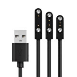 2 Pin Universal Akıllı Saat Manyetik Şarj Kablosu Siyah 55 cm