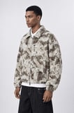 Erkek Jakarlı Oversize Bomber Ceket Bej