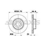 Subaru Fren Aynası On Havalı Subaru İmpreza 4x4 98-10 Legacy 94-03 (260x5) - Braxıs Ae0450