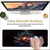 70X30 CM LOTUS ÇİÇEĞİ TASARIMLI KAYDIRMAZ TABAN SPEED YÜZEY OYUNCU MOUSE PAD GAMİNG