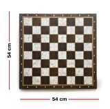 Star Polyester Kaplama Sedef Satranç Tablası 54X54 cm