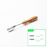 STRYI 119910 Bükülmüş Derin Oluklu Kuksa ve Kaşık Oyma Iskarpelası 10 mm
