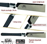 SUIZAN 2400 Dozuki Dovetail Cross-Cut Katlanır Japon Testeresi 24 cm