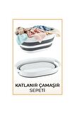 HOBBY LİFE Gri Katlanabilir Çamaşır Sepeti