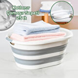 Porsima 1065 Akordiyon Katlanır Sepet Katlanabilir Çamaşır Sepeti Orta Boy Katlanır Çamaşır Sepeti 25LT
