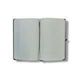 Tarihsiz 13x21 Siyah Çizgili Defter ivory Kağıt