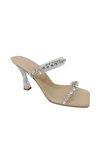 Gng 35001 Şeffaf Topuk Fashion Kadın Terlik