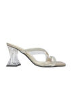 Shoes 103 Şeffaf  Uzun Topuklu Fashion Kadın Terlik