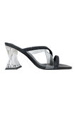 Shoes 103 Şeffaf  Uzun Topuklu Fashion Kadın Terlik