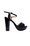 Serhat 8024-22 Parlak Deri 30mm Platform Topuklu Kadın Sandalet