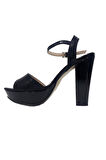 Serhat 8024-22 Parlak Deri 30mm Platform Topuklu Kadın Sandalet