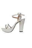 Aydemir 8724 Deri 30mm Platform Topuk Kadın Sandalet
