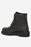 Harley Davidson Gibson Hakiki Deri Bot 35-40 Black Yağlı Deri