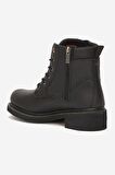 Jim Hakiki Deri Bot 36-40 Black Yağlı Deri