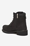 Harley Davidson Jim Hakiki Nubuk Deri Bot 36-40 Black Nubuk