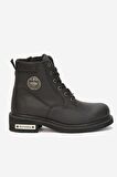 Harley Davidson Jim Hakiki Deri Bot 40-45 Black Yağlı Deri