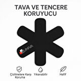 Tava, Tencere Ve Bor Cam Koruyucu Çizdirmez Keçe 3'lü Set SİYAH