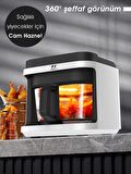 PiranTech Özel Borcamlı Pişirme Haznesi, Çift Kulplu, Dokunmatik Kontrollü Airfryer-Fritöz 5,5 Litre