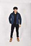 Rodi Slim Fit Kapüşonlu Dik Yaka Erkek Süet Mont 1674 DS23KE231674