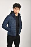 Rodi Slim Fit Kapüşonlu Dik Yaka Erkek Süet Mont 1674 DS23KE231674