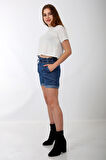 Rodi Kadın Beli Lastikli Denim Şort RD23YB145316