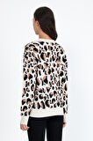 Rodi Bayan Oversize Leopar Desenli Kazak RD24KB310197