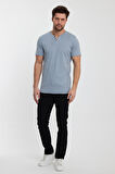 Rodi Erkek Önü Düğmeli Riabana Bisiklet Yaka T-shirt RD24YE002122