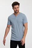 Rodi Erkek Önü Düğmeli Riabana Bisiklet Yaka T-shirt RD24YE002122