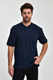 Rodi Erkek Önü Düğmeli Bisiklet Yaka T-shirt RD24YE002737