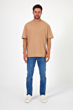 Erkek Bisiklet Yaka Human Baskılı T-shirt 7027