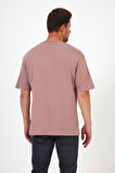 Erkek Bisiklet Yaka Baskılı T-shirt 7028