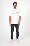 Erkek Bisiklet Yaka  Baskılı T-shirt 0210