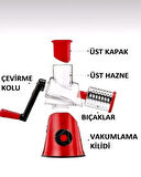 Kollu Sebze Doğrayıcı Rende Çelik Rondo 3 Başlıklı Dilimleme