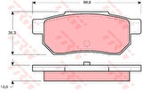 Honda Arka Fren Balatası CIVIC 92-00 Si 160ps / Jazz / City 04> / Crx / İntegra 88-97 - Trw Gdb775