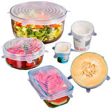 Silikon Streç Kapak 6'Lı Set