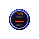 BR01 48W Şeffaf Araç Şarj Cihazı | PD & QC 3.0 Destekli, Çift USB Hızlı Şarj
